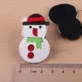 Weihnachten Schneemann Haarspange DIY Bastelmaterial Glitzer Filz Zubehör für schöne Handarbeit. - Weihnachtsschneemann (Glitter-Stil) / Rosa Weiß