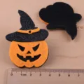 Halloween Kürbis Hexenhut Filz DIY Haarklammer Zubehör handgemachte Kinder Material - Ingwer Kürbis Geist Set (Halbfertig)