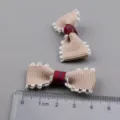Mini beige Schleife Band Haarzubehör für DIY Kinder Haarspangen und handgemachte Bastelarbeiten. - Khaki C2-1
