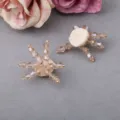 DIY Kristall Blumen Perlen Handgemachte Zubehör für Haarnadeln, Schuhe, Hüte und Dekoration. - Hellchampagner Langes Kristall