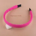 Knalliges pinkes Haarband aus Stoff mit weißer Netzblumen Dekoration für tägliches Styling. - Hellrosarot Kleines Blumen Stirnband (S2-3)