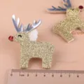 Weihnachten Elch Haarschmuck DIY Glitzer Rentier Bastelmaterial fuer handgemachte Deko - Weihnachtsrentier (Goldene Pailletten) / Dunkelkhaki