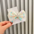 Schöne pailletten schleife haarspange mit glänzender krone für kinder und mädchen. - Aprikosenfarbe U5-3 Haarnadel