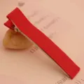Rode grosgrain lint half omwikkelde krokodillenklem haarspeld, 6,0cm kinder DIY haaraccessoire. - Rood