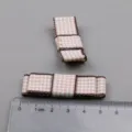 Gingham Haarschleife DIY Handwerk Zubehör kariert Stoff Haarspange Material für Kinder. - Kamell R2-2