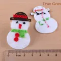 Weihnachten Schneemann Filz DIY Haarschmuck handgemachte Material süße Handarbeit Dekoration - Weihnachtsschneemann (Schal-Stil) / Neutralweiß