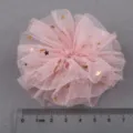 Accesorio de cabello de tul rosa con estampado de estrella y luna dorada para manualidades DIY. - Rosa Plateado Estrella de Oro Semielaborado (668)