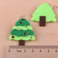 Grüner Filz Weihnachtsbaum DIY Haarschmuck Bastelmaterial mit Strassstern Dekoren - Weihnachtsbaum Patch / Cyan