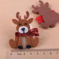 Weihnachten Rentier Filz DIY Bastelzubehör, süße handgemachte Deko für Feiertagsgeschenke. - Weihnachtsrentier (Roter Schal Stil) / Kaffeebraun