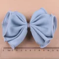 Hellblaue Stoff Schleife Haarschmuck, DIY Material und dekorative Schleife mit Lineal. - Pfauenblau Großer Bogen Material (K1-1)