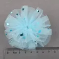 Azul malla tul flor accesorio para el cabello DIY artesanía semielaborada parche floral - Azul Cielo Semielaborado (668)