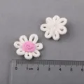 Handmade DIY fabric flower accessories craft supplies for clothing hair accessories shoes - White
