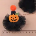 Halloween Mini Hexenhut Haarklammer, süßer Kürbis Tüll Kinder Haarschmuck für Party. - Schwarzer Netz Kürbishut (Halbfertig)