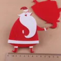 Weihnachten Santa Filz DIY Handwerk Zubehör Material für Haarklammern und Festtagsdeko. - Weihnachtsmann / Dunkelpfirsichrot