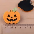 Halloween Filz Kürbis Geist DIY Haarschmuck Bastelmaterial für handgemachte Spangen. - Hellorange Kürbis (Halbfertig)