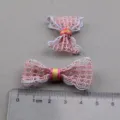 Kinder rosa Netz Schleife Haarklammer DIY Zubehör Bastelmaterial süßer Haarschmuck - Wassermelonenrot R1-1