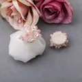 DIY handgemachte Kristall Blume Haarschmuck Schmuck Handwerk Material fuer Dekor neu Stil - Hellblasses Lotus Kristall
