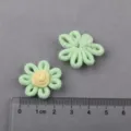 Handmade DIY fabric flower accessories for children's hair pins, clothing, and shoe decoration. - Fruit Green