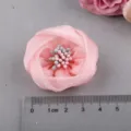 Rosa Chiffon Blume DIY Haarschmuck Bastelmaterial, 5cm rosa Stoffblüte Dekoration - Lotosrosa