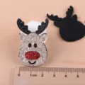 Weihnachten Rentier DIY Haarschmuck Glitzer Filz Elch Aufnäher für handgemachte Bastelarbeiten - Weihnachtsrentier / Hellkamel