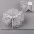 Accesorio artesanal de flor de tela gris DIY adorno para el cabello hecho a mano floral - Gris Tierra Semielaborado (668)