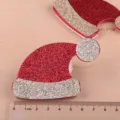 Weihnachts Glitzer Weihnachtsmann Mütze Haarnadeln DIY handgemachte Haarschmuck Handy Deko - Weihnachtsmütze Patch / Helles Pfirsichrosa