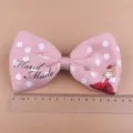 Rosa Pünktchen Schleife Haarschmuck DIY Handarbeit Material große Schleife für Schuhe Socken - Silberrosa Polka Dot Bogen Material (T1-2)