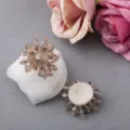 DIY Kristall Blumen Perlen Applikation Variante, glitzerndes Bastelzubehör für Schuhe und Haare. - Hellgraues Großes Kristall