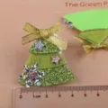 Weihnachtsbaum Filz DIY Haarschmuck mit goldener Schleife und Glitzersternen für Basteln. - Weihnachtsbaum Patch (TA4-3) / Armeegrün