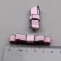 Rosa Stoff DIY Haarschleife Accessoires mit dunklem Rand für süße Kinder Haarklammern. - Neues Purpurrot TA2-2