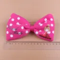 Rosa gepunktete Schleife Haarschmuck DIY Handarbeit Material mit süßem Mädchenmotiv. - Rosarot Polka Dot Bogen Material (T1-2)