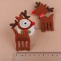Weihnachten Filz Rentier DIY Handwerk Applikation Zubehör für Haarnadeln Herstellung. - Weihnachtsrentier / Dunkelbraun