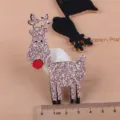 Weihnachten Glitzer Rentier Filz Aufnäher DIY Haarschmuck Bastelbedarf Festdeko. - Weihnachtsrentier / Camel