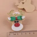 Weihnachten Rentier Filz Haarklammer DIY Material, Glitzer Geweih und Schleife Zubehör. - Weihnachtsrentier / Zitronengelb