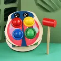 Giocattolo in legno da battere per bambini, gioco educativo di abbinamento colori. - Stile Coccinella
