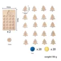 Set di giocattoli educativi in legno con numeri per bambini, puzzle di apprendimento. - Modello albero di Natale