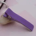 Lila Band umwickelte Krokodil Haarklammer DIY handgemachte Haarschmuck Detailansicht. - 4.8cm / Lila