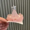 Pink mesh star pearl kids hair clip cute party hat hairpin for girls daily wear accessories - Hair Clip Style (Z2-3) / Pink Hair Clip