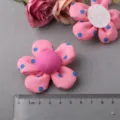 Pink polka dot fabric flower DIY accessories handmade hair clips clothing decoration material - Light Peach Pink Semi-Finished B1-2