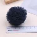Dunkelblauer Mesh Pompon DIY Bastelzubehör, flauschiger Blumenball für Haarnadeln Taschen. - L / Marineblau
