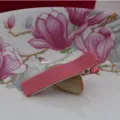 Rosa bandumwickelte Krokodil-Haarspange für DIY-Handwerk und tägliches Haarschmuck-Styling. - 4.8cm / Koreanisches Rosa