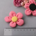 DIY fabric flower accessory pink floral craft material for apparel headwear crafting - Korean Pink Semi-Finished W1-4