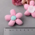 DIY pink fabric flower hair accessories craft handmade flower material patches for clothing - Pink Semi-Finished B2-2