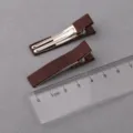 Braune stoffummantelte Krokodilklammern, 5cm DIY Haarschmuck Zubehör für Handwerk und Dekoration. - 4.8cm / Dunkelbraun