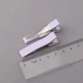 5cm hellviolette halbverpackte doppelte Zacken Haarklammern Krokodilklemmen DIY Haarschmuck - 4.8cm / Violett