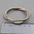 Gold metallic thread hair tie scrunchie, elastic hair band DIY accessory for women. - Gold Metal Clasp