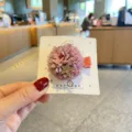 Süße Stoffblumen Haarklammer für Kinder mit Stern Anhänger, schöne Prinzessin Seiten Haarspange. - Wassermelonenrot Haarschnitt (C1-5)