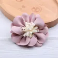 Handgefertigte Stoffblume DIY Haarschmuck in Altrosa, ideal für individuelle Haarbänder. - Halbfertig / Rosa
