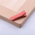 Rosa Stoff umwickelte Entenschnabel Haarklammer 3.5cm handgemachtes Haaraccessoire für Damen. - 3.5cm Vollumhüllt / Orangerot
