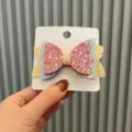 Koreanischer Stil bunte Pailletten Schleife Haarklammer fuer Kinder Prinzessin Haarschmuck. - Rot Blau Haarnadel-Stil